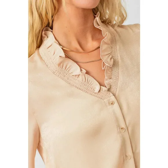 Wynonna High Neck Ruffled Blouse - Picture 3 of 3